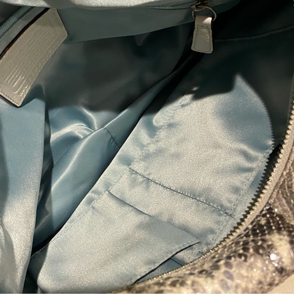 Coach Pinnacle Kristin Metallic Python Embossed Satchel - Picture 13 of 14